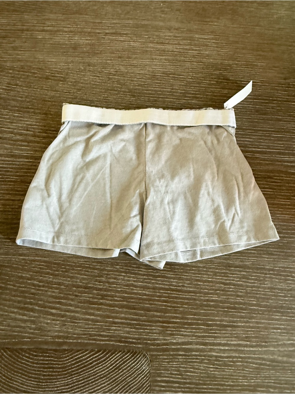 NWT Size Large 10/12  gray shorts  with white Waistband shrink resistant